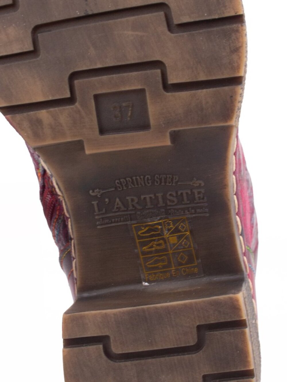 Spring Step L’Artiste Fallinluv Bordeaux Leather LaceUp Boots Size 37 / US 7 - Picture 13 of 16